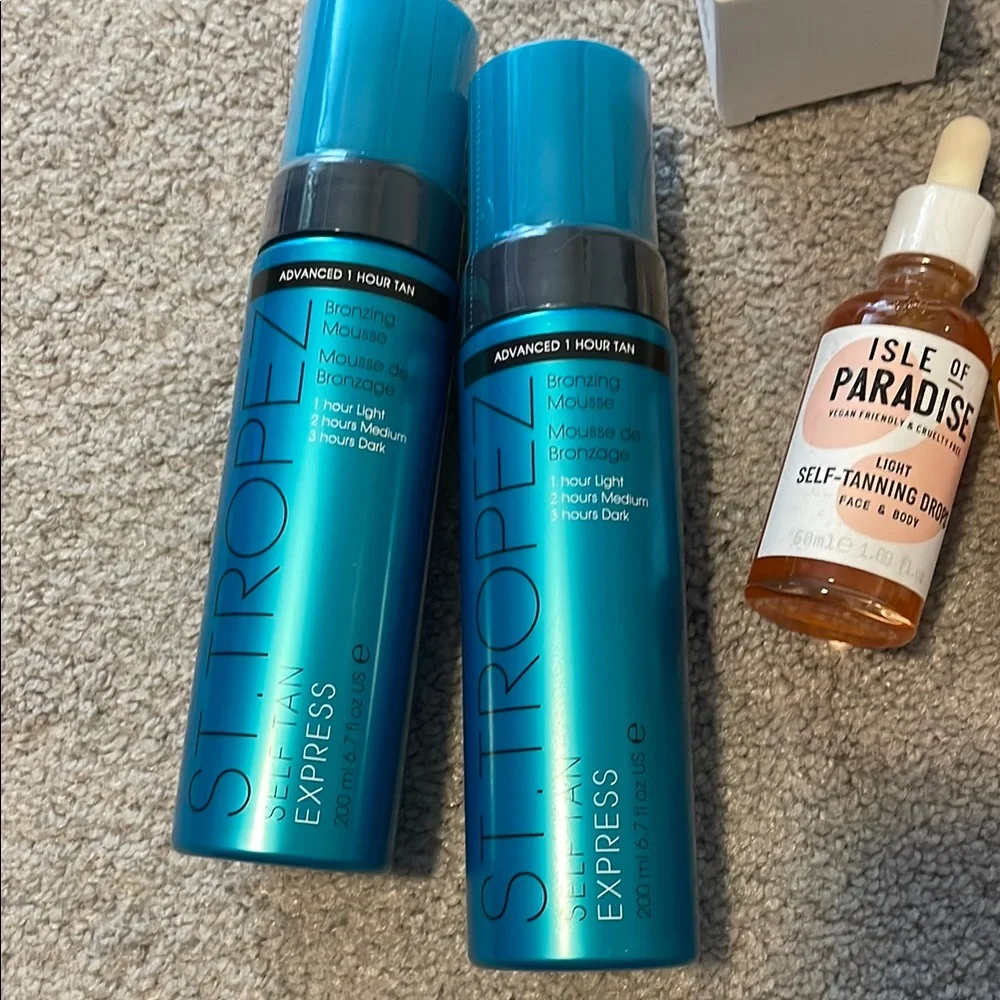 Self tan bundle Unopened: St. Tropez, Isle Paradise Drops, Dolce Glow drops - Picture 2 of 7